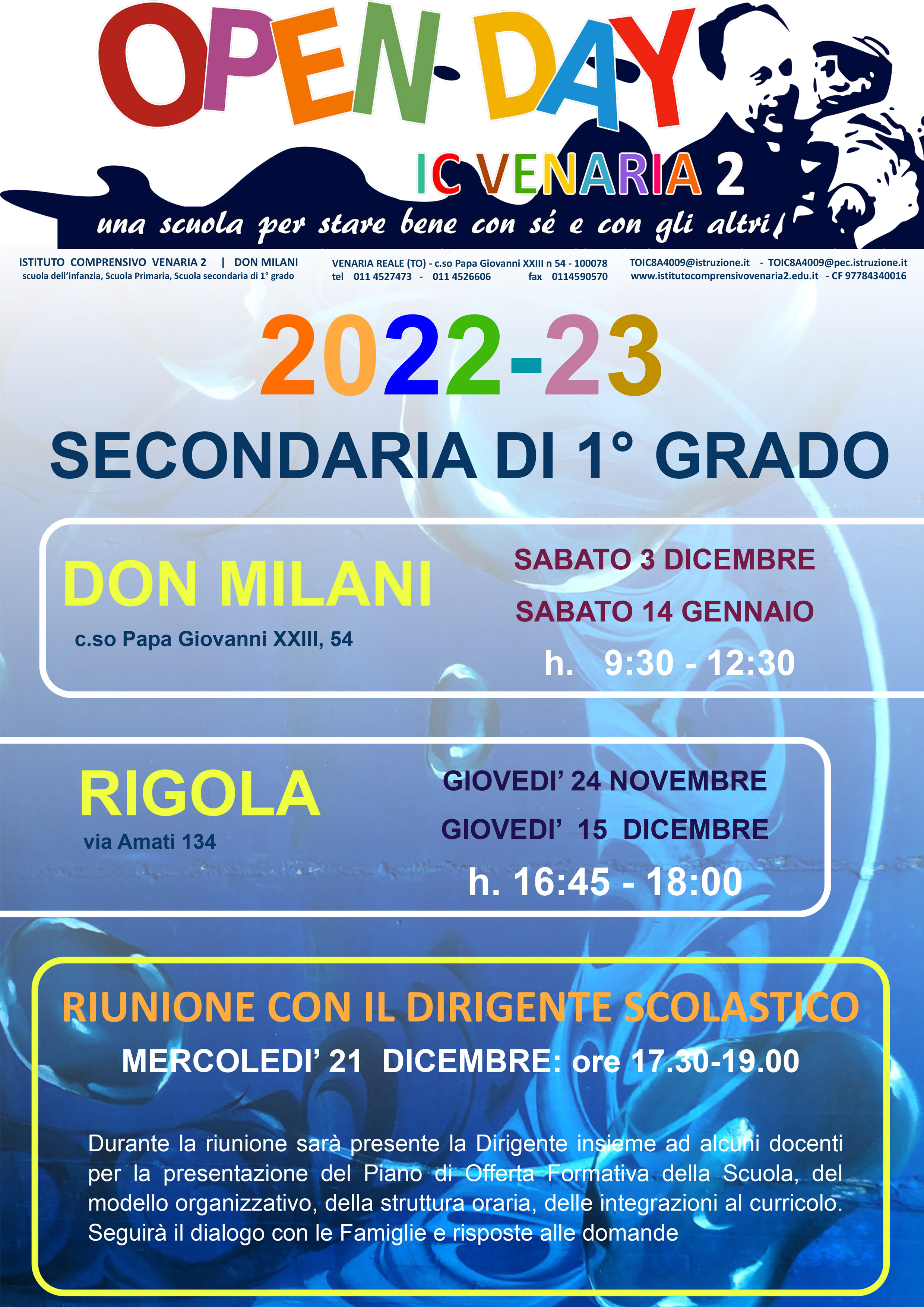 open day secondarie